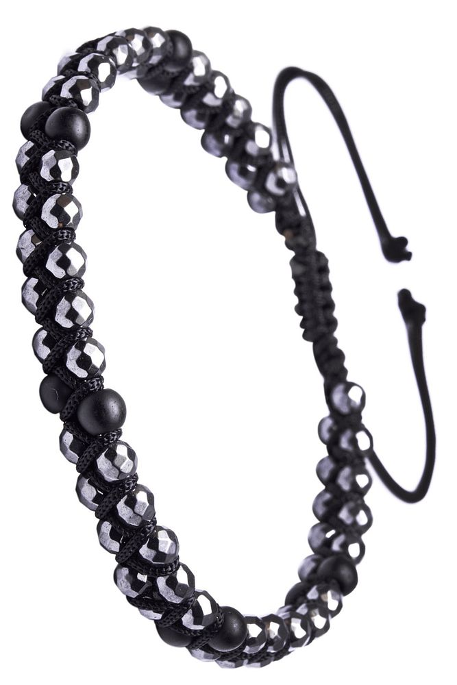 Sertifikalı Doğal Oniks Hematit Taşı Bileklik