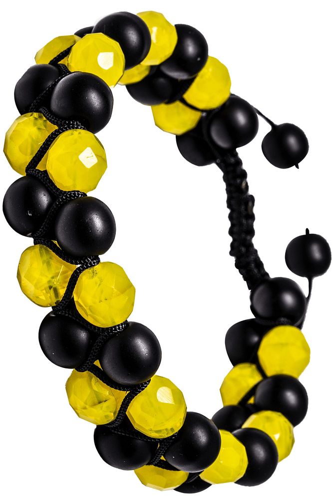 Sertifikalı Doğal Oniks Sarı Kuvars Taşı Bileklik