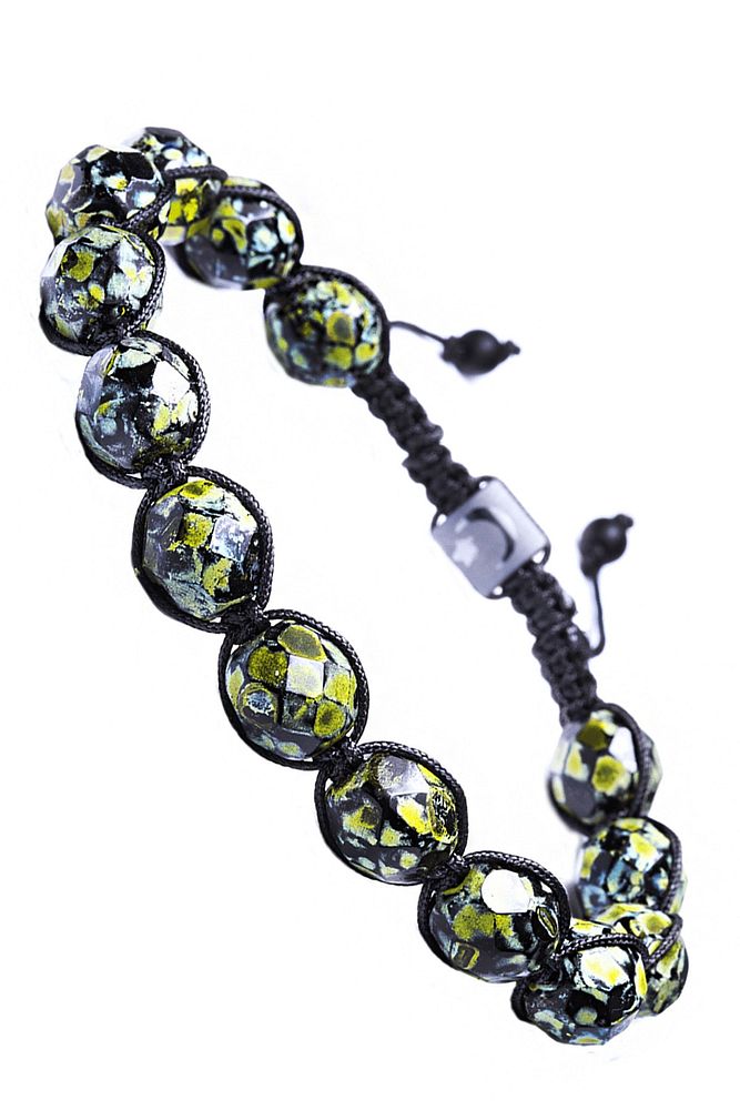 Sertifikalı Makrome Fasetli Doğal Yeşil Akik Bileklik