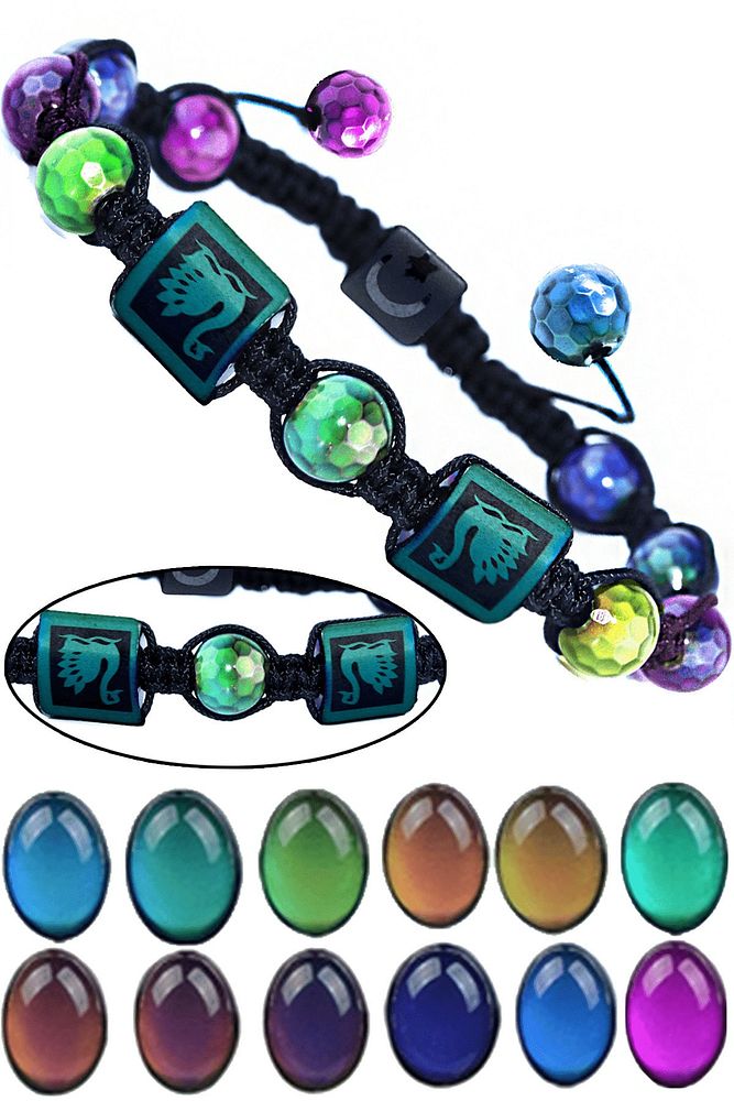 Sertifikalı Vücut Isısına Göre 12 Renk Değiştiren Anka Kuşu His Taşı Bileklik