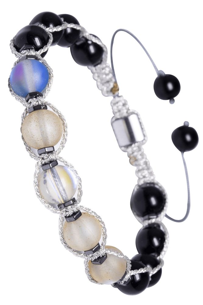 Sertifikalı Doğal Oniks Termal Kuvars Taşı Bileklik