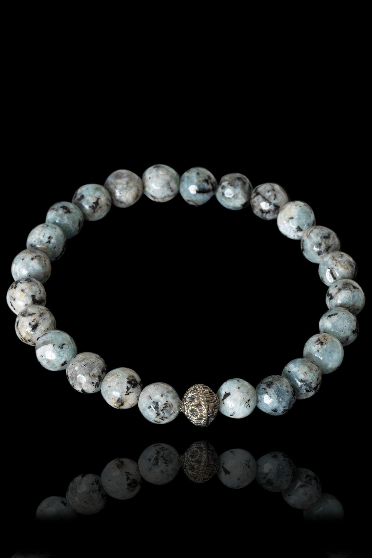 Sertifikalı Fasetli Sodalit Taşı Bileklik - Gümüş Aparatlı