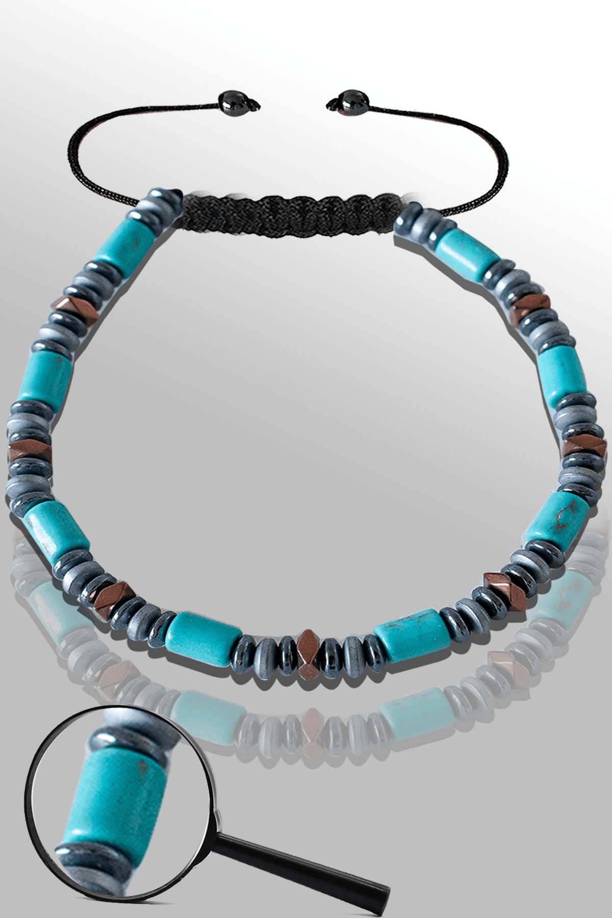 Sertifikalı AAA+ Kalite Özel Tasarım Firuze Taşı Bileklik - Turkuaz Taşı