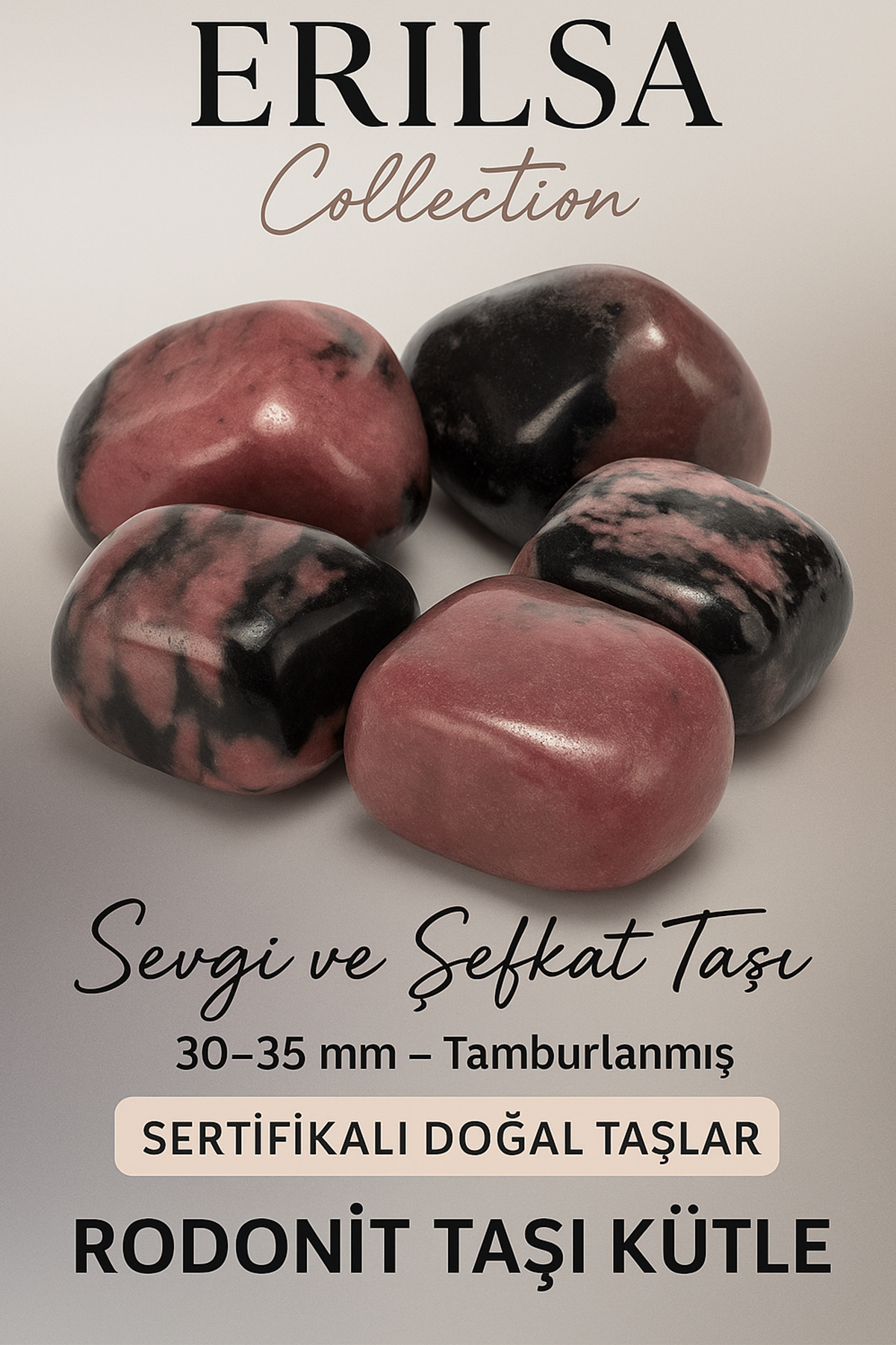 Sertifikalı Gerçek Rodonit Taşı Kütle – Sevgi ve Şefkat Taşı