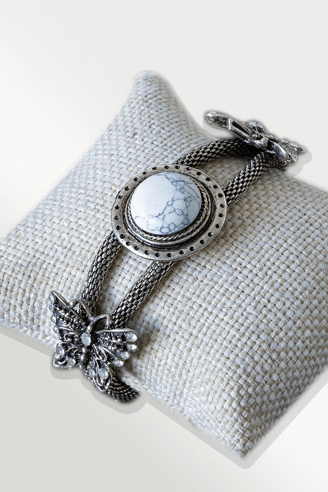 Sertifikalı Tilki Kuyruğu Kelebek Model Havlit Taşı Bileklik - Ayarlamalı