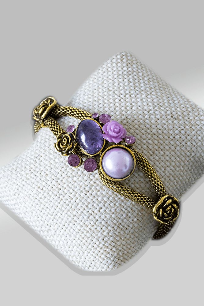 Sertifikalı Tilki Kuyruğu Model Kelebek İnci - Ametist Taşı Bileklik (Ayarlamalı)