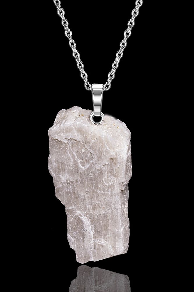 Üretici Sertifikalı Ham Işlenmemiş Kristal Kuvars Taşı Kolye
