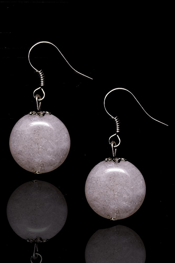 Sertifikalı Beyaz Kuvars Taşı Küpe