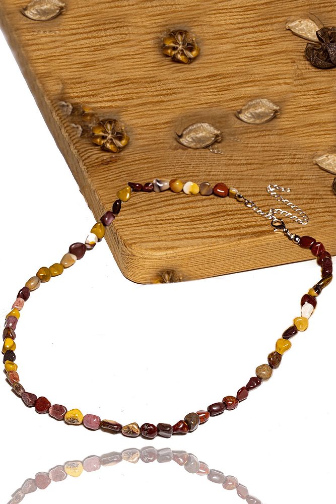 Sertifikalı Amorf Kesim Monkey Jasper Taşı Kolye - 1.kalite