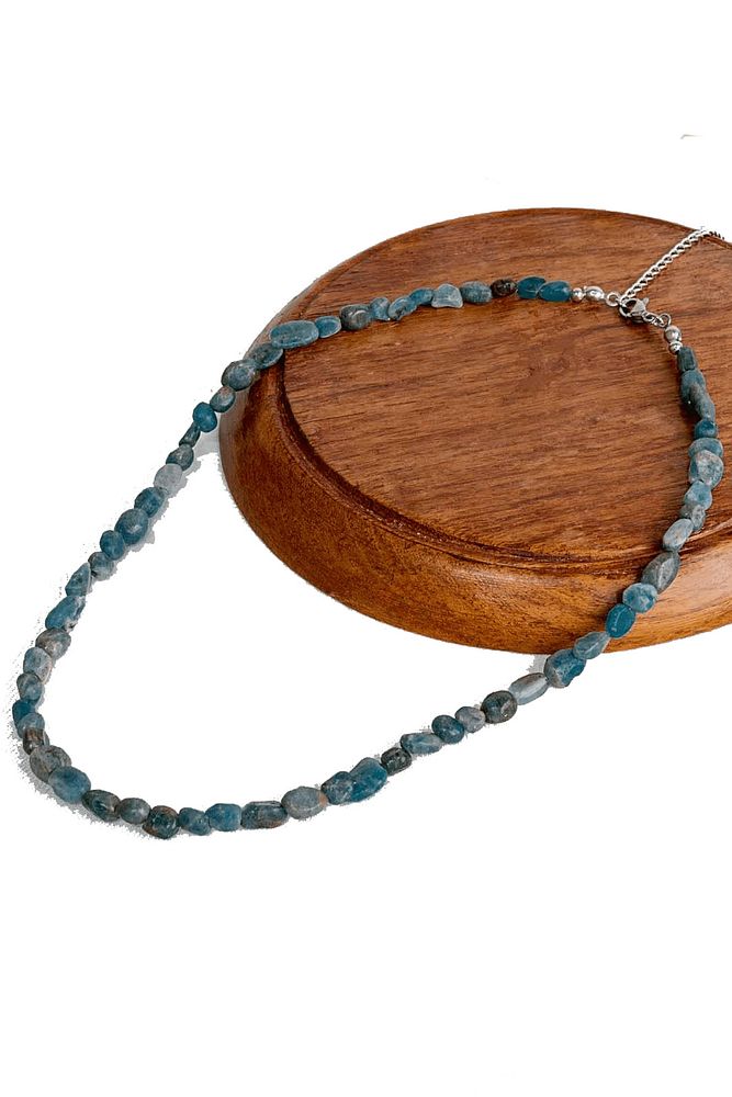 Sertifikalı Amorf Kesim Apatit Taşı Kadın Kolyesi - 1.kalite