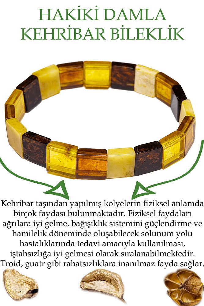 Üretici Sertifikalı Multicolor Doğal Damla Kehribar Rolex Bileklik