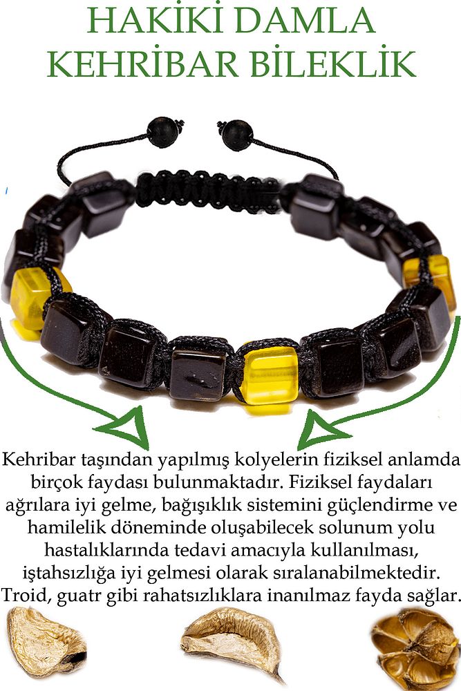 Sertifikalı Üretici Sertifikalı Küp Kesim Bordo Sarı Doğal Damla Kehribar Bileklik