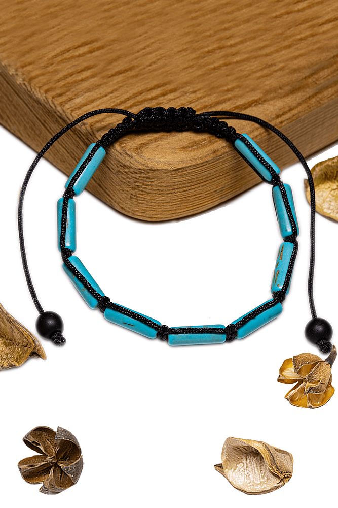 Sertifikalı Silindir Boyasız Orijinal Turkuaz Taşı Bileklik