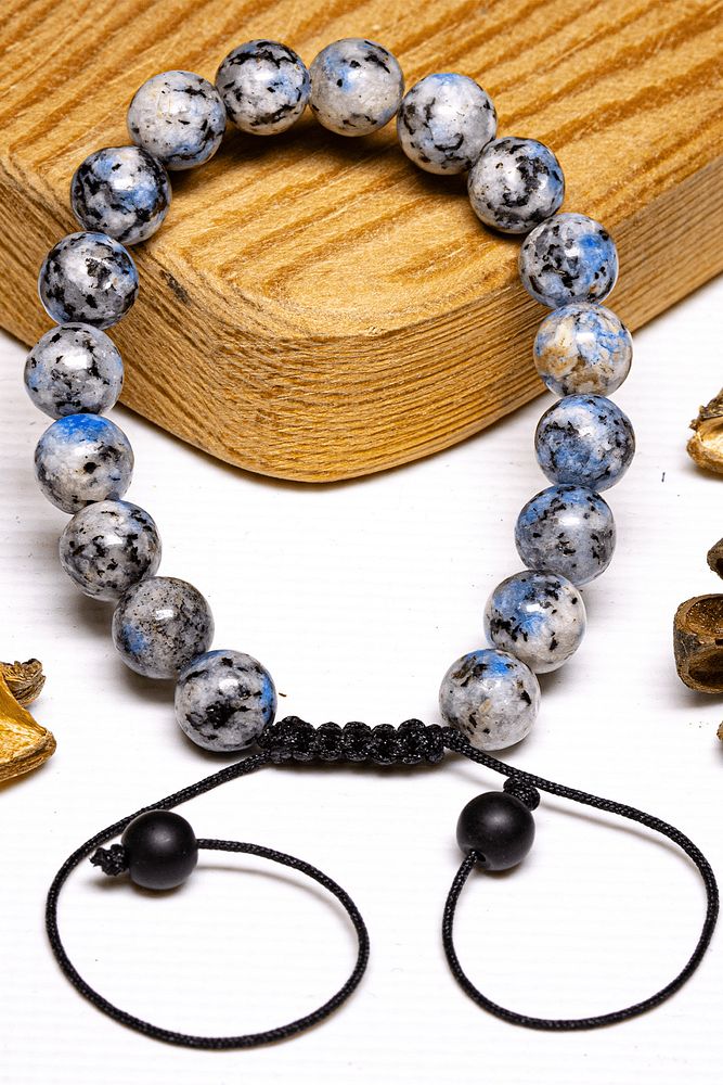 Sertifikalı Aaa Kalite Sodalit Taşı Bileklik - Makrome