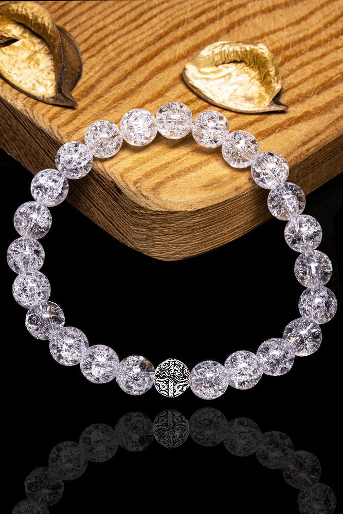 Sertifikalı Aaa+ Kalite Necef Taşı Bileklik Gümüş Aparatlı (dağ Kristali)