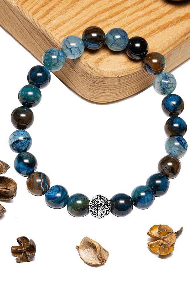 Sertifikalı Apatit Taşı Bileklik - Gümüş Aparatlı