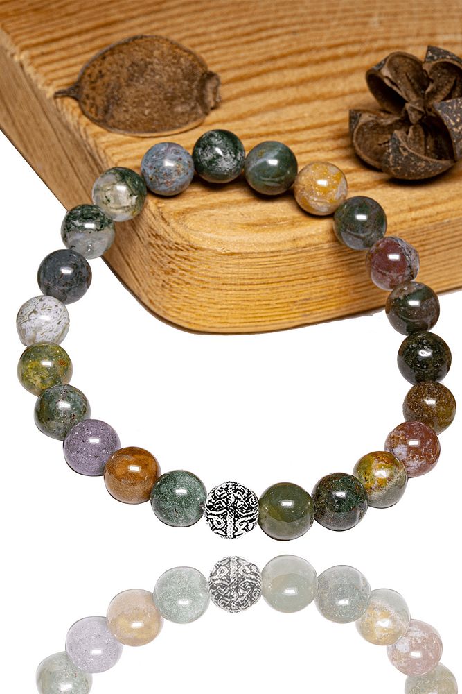 Sertifikalı Aaa+ Hint Akik Taşı Bileklik Gümüş Aparatlı (hindistan)