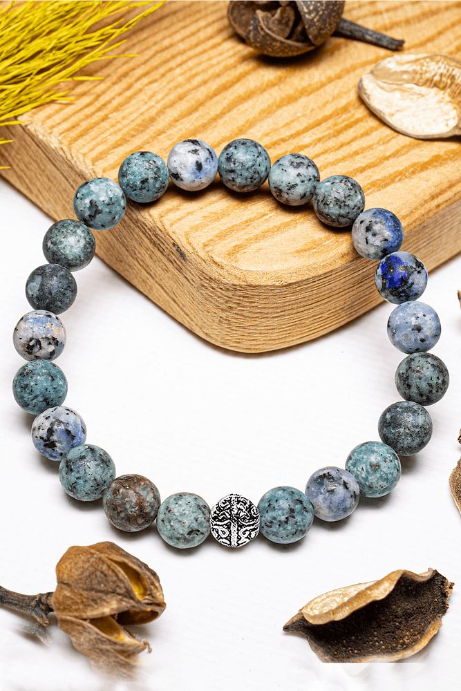 Sertifikalı Ham Işlenmemiş Sodalit Taşı Bileklik - Gümüş Aparatlı