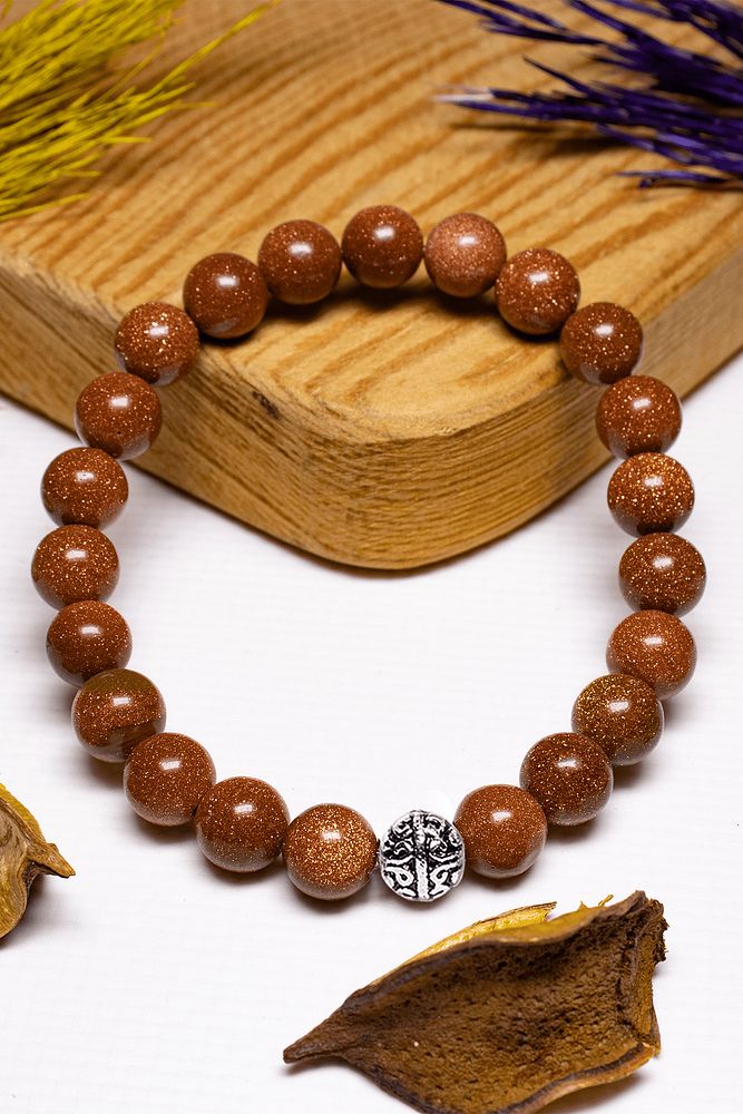 Sertifikalı Kahverengi Yıldız Taşı Bileklik - Gümüş Aparatlı