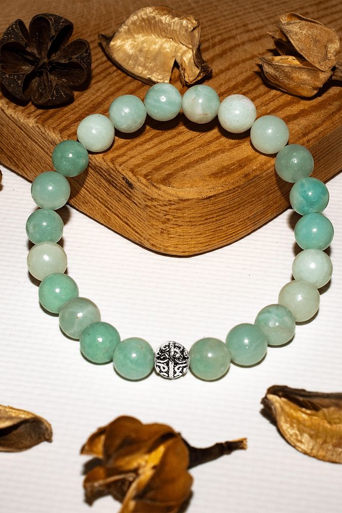 Sertifikalı Aaa+ Amazonit Taşı Bileklik - Gümüş Aparatlı