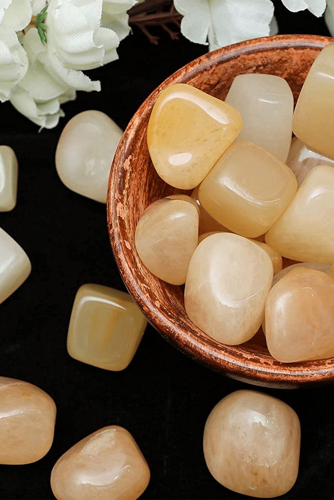 Sertifikalı Tamburlanmış Bal Kalsit Taşı Kütle Parça