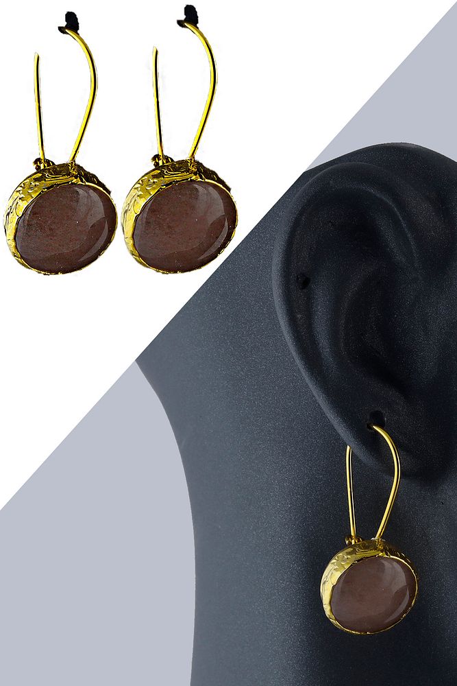 Jasper Yıldız Taşlı Küpe