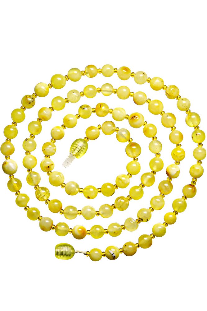 Sarı Renkli Ukrayna Doğal Damla Kehribar Kolye