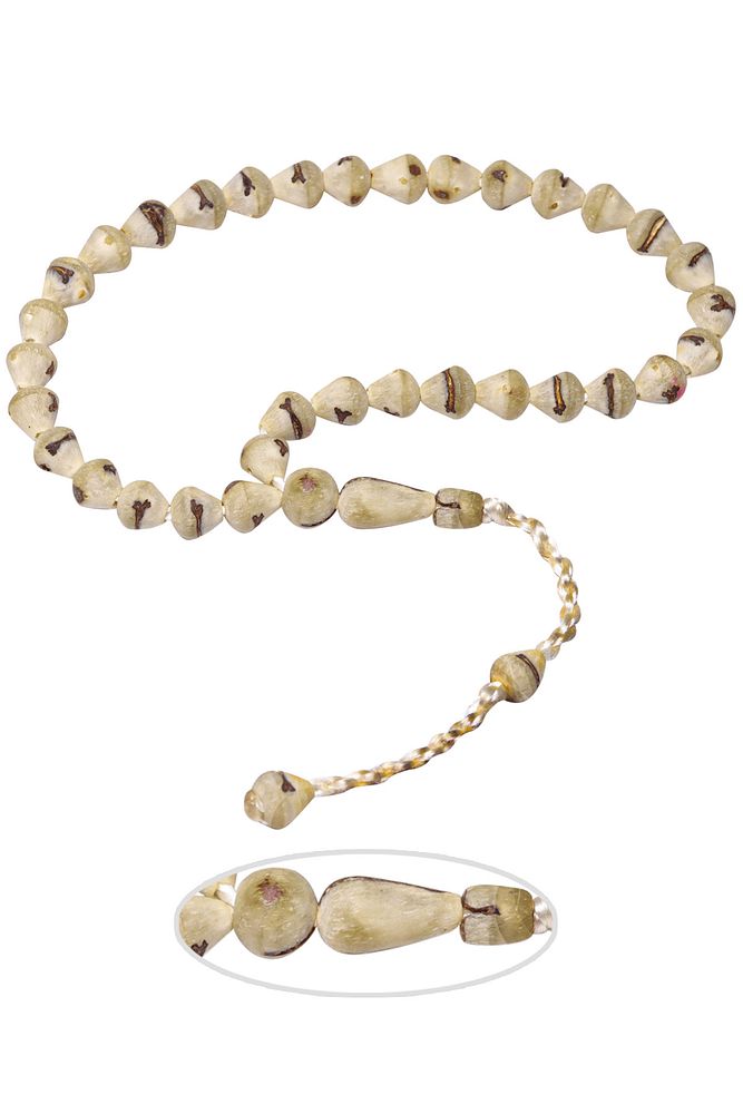 Sistemli Dört Parmak Boy Göz Yaşı Kesim Acve Hurma Çekirdeği Tesbih