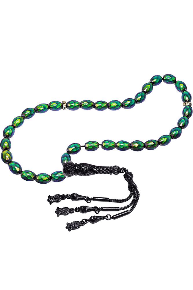 Vücut Isısına Göre 12 Renk Değiştiren Arpa Kesim His Taşı Tesbih