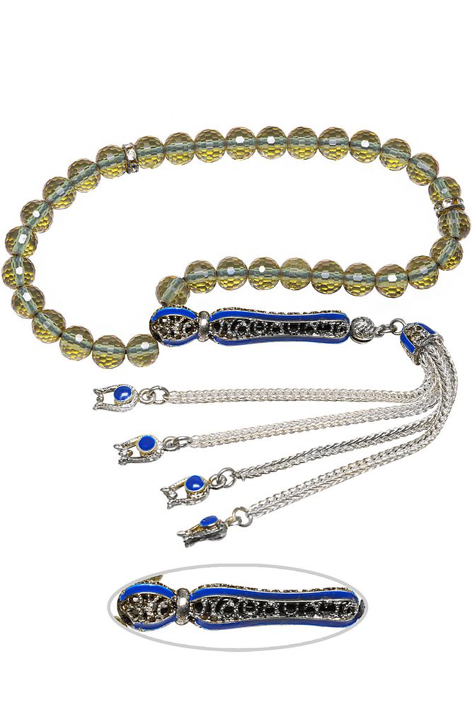 Ortam Işığına Göre 7 Renk Değiştiren Beyaz Mavi Mineli Telkari Püsküllü Küre Kesim 12gr Dört Parmak