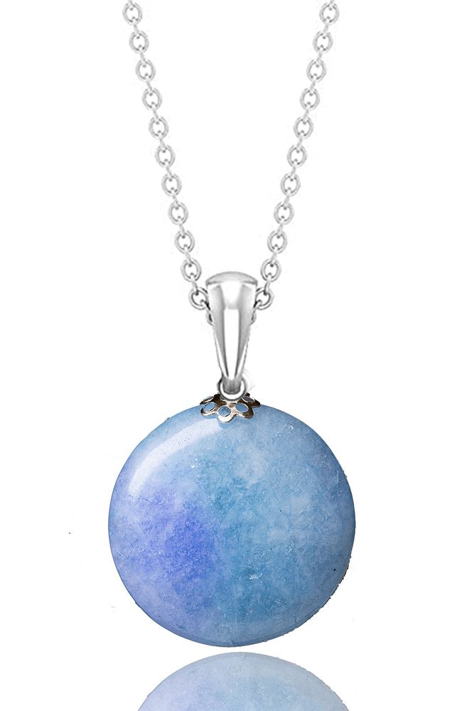 Sertifikalı Akuamarin Taşı Kolye - 1.kalite