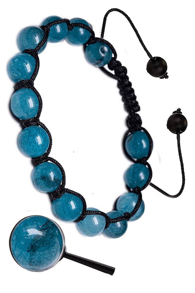 Sertifikalı Makrome Hakiki Apatit Taşı Bileklik - 8mm