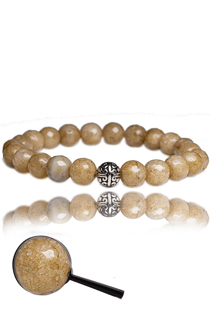 Sertifikalı Fasetli Hakiki Güneş Taşı Bileklik - 1.kalite