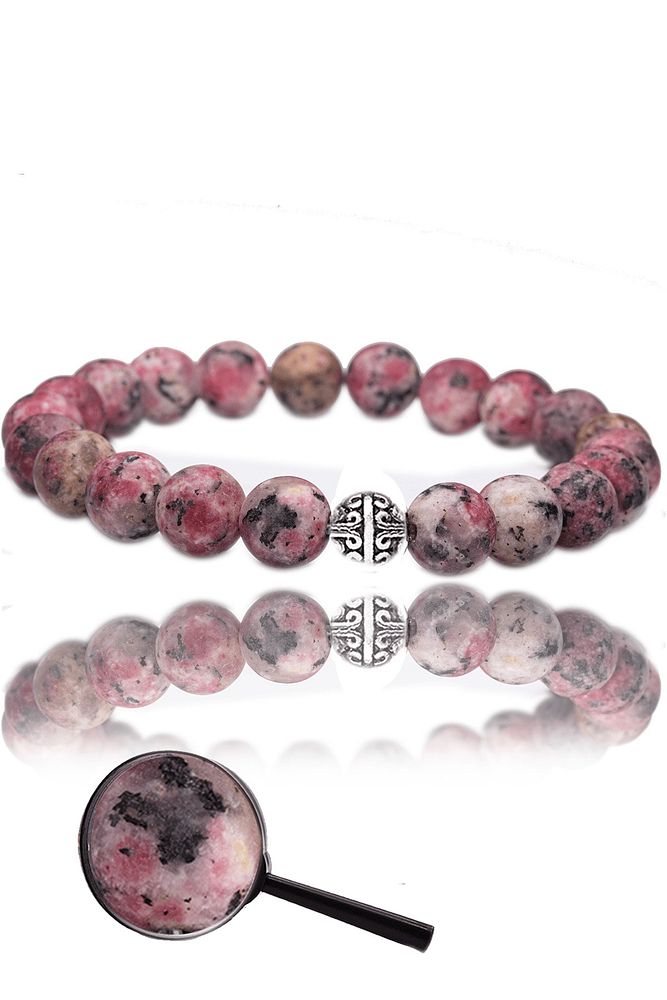 Sertifikalı Ham Işlenmemiş Nar Çiçeği Renk Kuvars Taşı Bileklik - 1.kalite