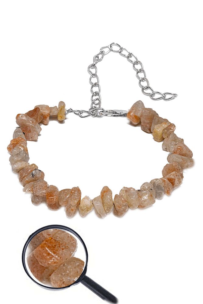 Sertifikalı Güneş Taşı Kırık Doğal Taşlı Bileklik 1.kalite (KANADA)