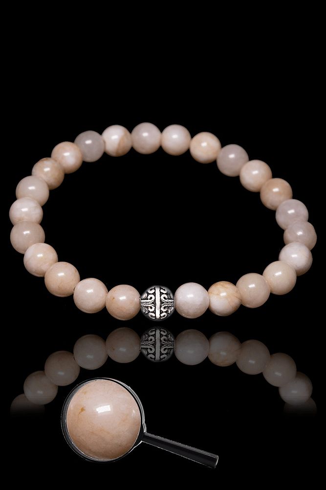 Sertifikalı Aaa+ Kalsit Taşı Bileklik - Gümüş Aparatlı