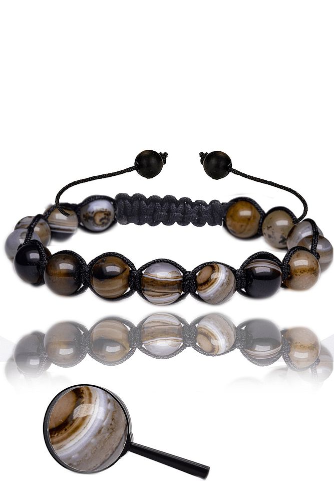 Sertifikalı 1.kalite Kahverengi Akik Taşı Bileklik