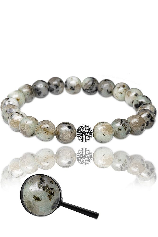 Sertifikalı Dentritli Kuvars Taşı Bileklik - Gümüş Aparatlı