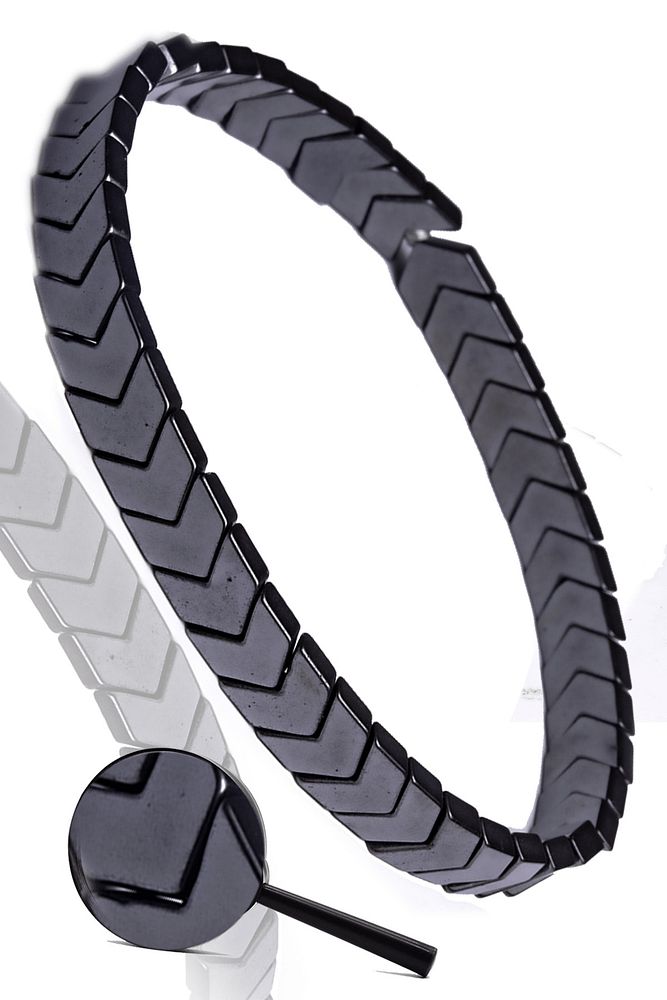 Sertifikalı Füme Ok Kesim Çavuş Hematit Taşı Bileklik - Kararmaz