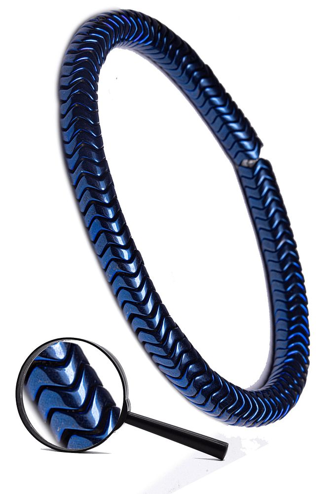 Sertifikalı Aaa+ Mavi Hematit Taşı Bileklik - Kararmaz