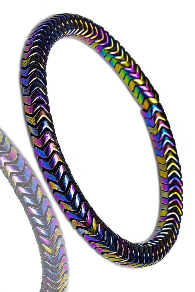 Sertifikalı Aaa Aura Hematit Taşı Bileklik - Kararmaz