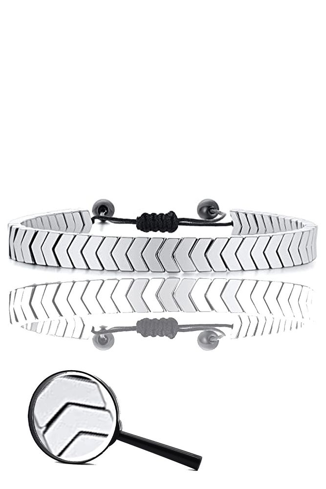 Sertifikalı Gümüş Renk Çavuş Hematit Taşı Bileklik