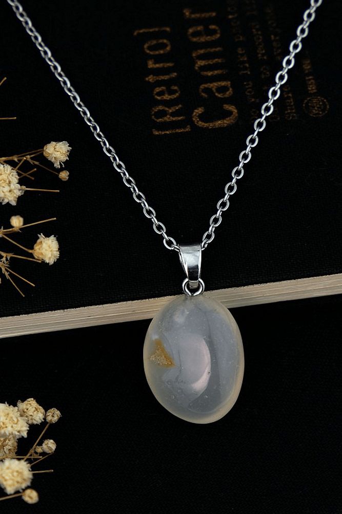 Sertifikalı Tımbıl Model Akik Taşı Kolye