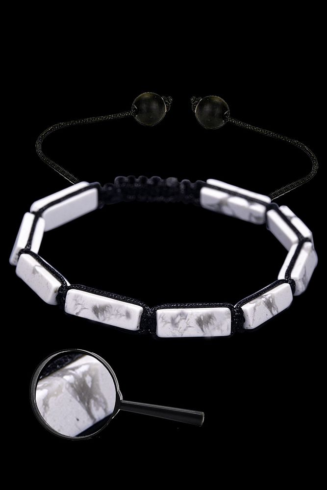 Sertifikalı Aaa+ Dikdörtgen Kesim Havlit Taşı Doğal Taş Bileklik