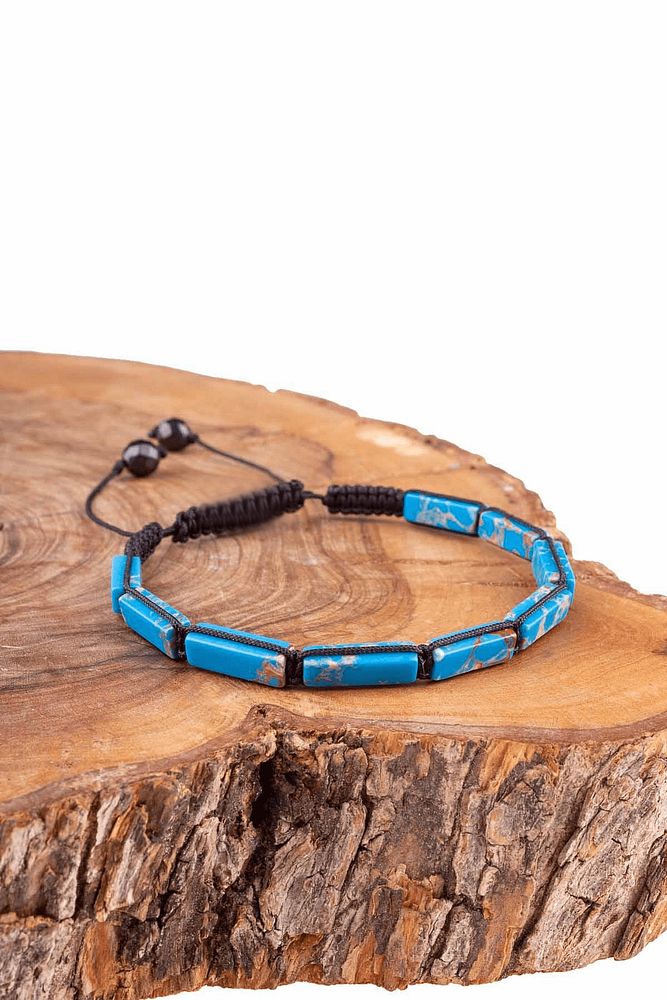 Sertifikalı Mavi Varisit Taşı Doğal Taş Bileklik