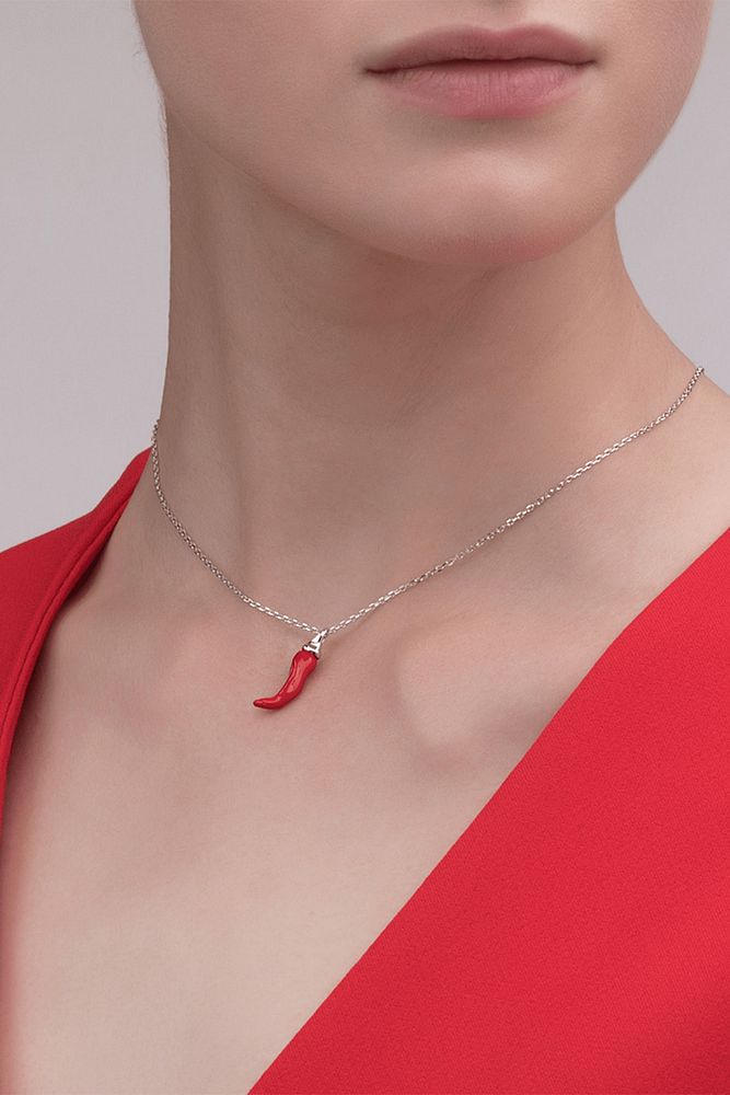 Sertifikalı Boyasız Gerçek Kırmızı Mercan Doğal Taş Kolye