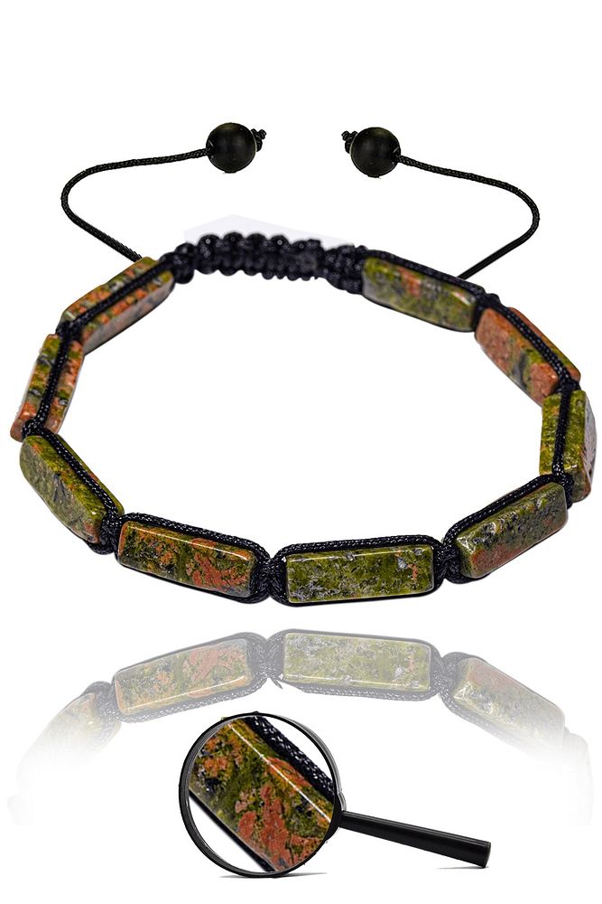 Sertifikalı Unakit Taşı Doğal Taş Bileklik (aaa Kalite)