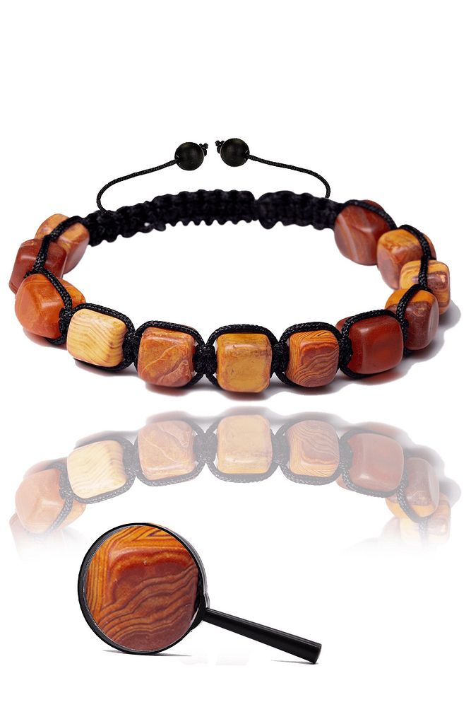 Sertifikalı Küp Kesim Turuncu Akik Taşı Doğal Taş Bileklik