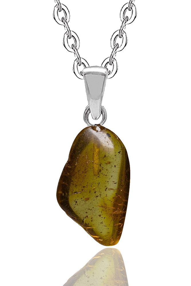 Üretici Sertifikalı Multicolor Doğal Damla Kehribar Taşlı Kolye