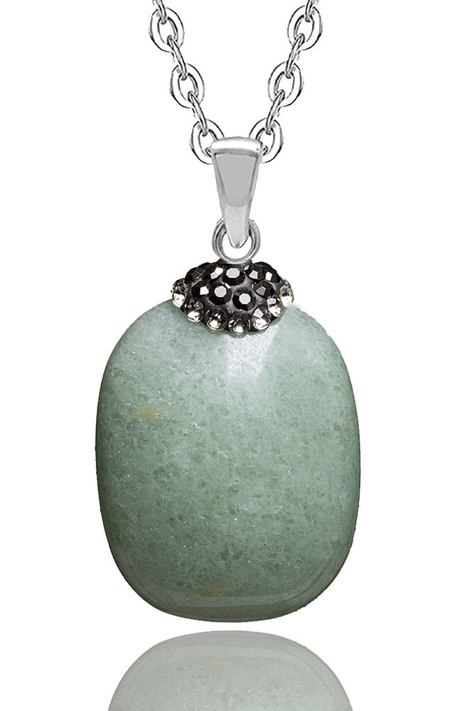 Sertifikalı Aaa Kalite Doğal Aventurin Taşlı Kolye